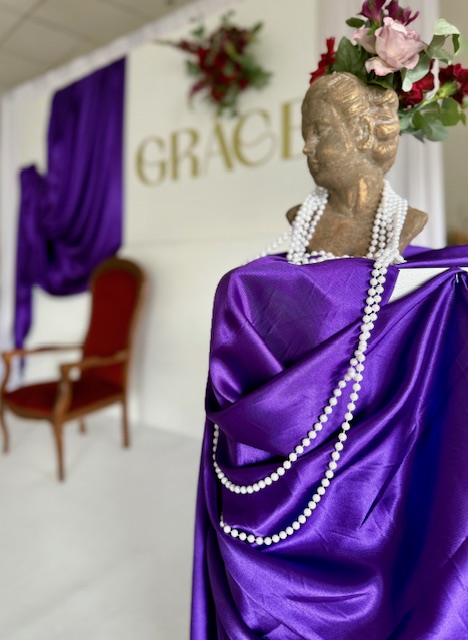 Événement entreprise – décoration violette